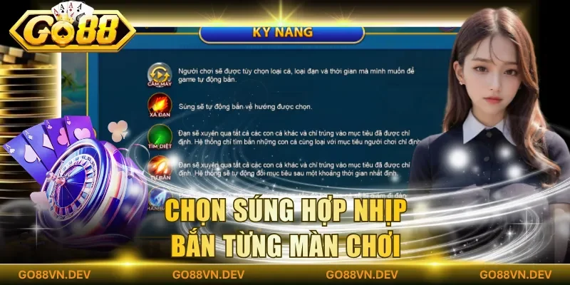 Chọn súng hợp nhịp bắn từng màn chơi