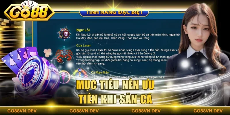 Mục tiêu nên ưu tiên khi săn cá